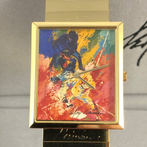 Jackie Robbison 42 Sliding Home LeRoy Neiman Watch - Picture 3 of 8